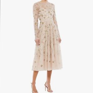 Mac Duggal 10799 Floral Dress  -Beautiful Slender Body Dress AUTHENTIC